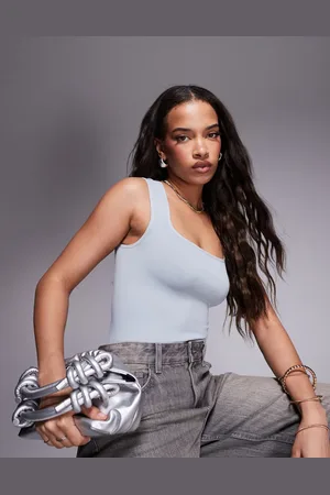 ASOS Sømløs formende bodystocking med firkantet hals-Grå