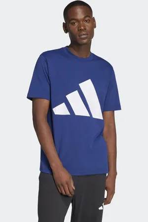 adidas Essentials - Mørkeblå T-shirt med stort logo