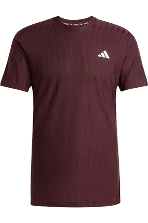 adidas Tennis Climacool+ Airchill Freelift - Rødbrun T-shirt med logo