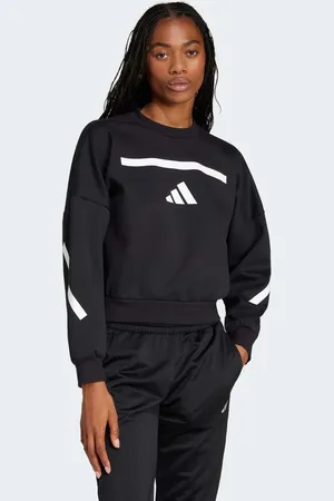 adidas Z.N.E. - Sort sweatshirt med hvidt logo