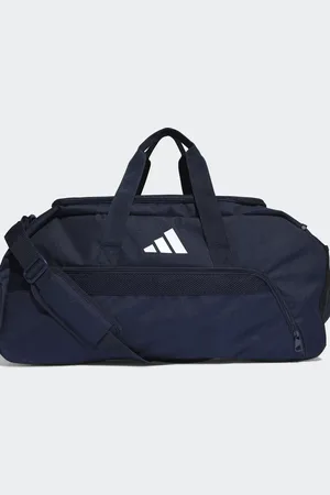 adidas Tiro League - Mellemstor marineblå duffelbag med sort/hvide detaljer