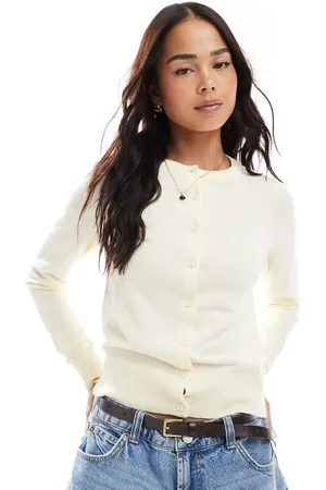 New Look New Look - Gul cardigan med rund hals