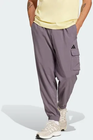 adidas Essentials - Grå/sorte cargobukser med lille logo