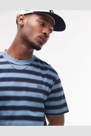 Lacoste Afslappet T-shirt med marineblå/ striber