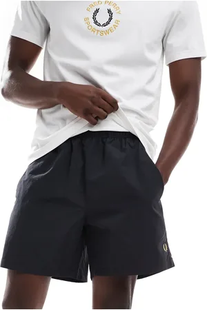Fred Perry Sorte og vævede performance-shorts