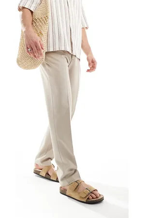 ASOS Og elegante bukser i Slim Fit-Neutral