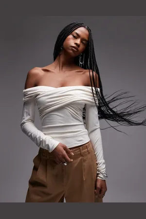 & OTHER STORIES Top med draperet offshoulder-snit i jersey