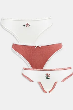 Daisy Street Multipakke med briefs med blomsterbroderinger