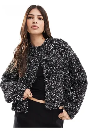 ASOS Jule-cardigan med rund hals og glimmer-garn