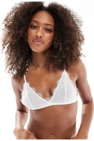 Cotton On Cotton On - Cremehvid trekantsbralette med øjenvippeblonder-Neutral