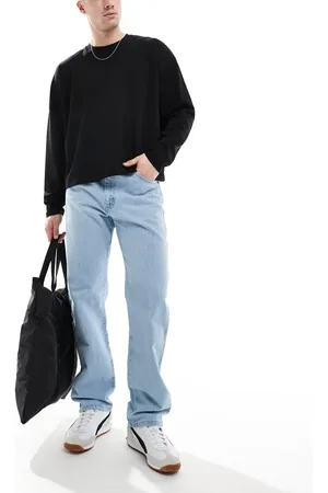 Wrangler 13MWZ Original Cowboy - Jeans med lige ben i afbleget vask-Blå