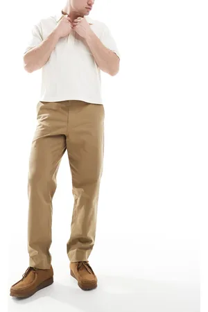 Farah Hawtin - tapered bukser i kanvas-Neutral