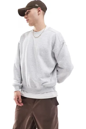Cotton On Cotton On - Grå sweater med rund hals i firkantet pasform