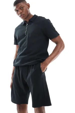 Only & Sons Sorte shorts med tekstur - Del af sæt