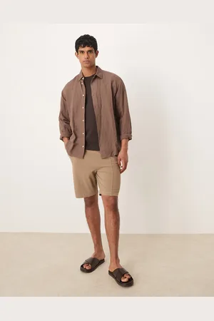 ASOS Kakigrønne smalle shorts i piqué