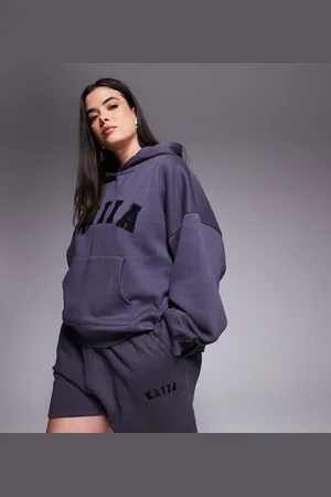 Kaiia Plus - Mørkegrå sweat-shorts - Del af sæt