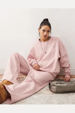 Reclaimed Støvet lillalyserød, cropped og firkantet sweatshirt