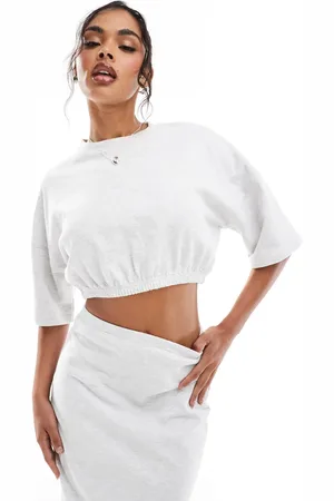 Kaiia Grå oversized cropped T-shirt - Del af sæt - Kun hos ASOS