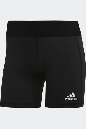 adidas Techfit - Sorte volleyshorts med hvidt logo