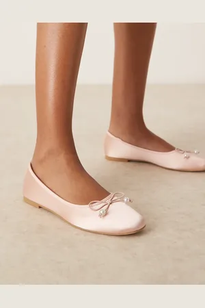 Be Mine Adyra - Rosa balletsko med sløjfedetalje-Lyserød