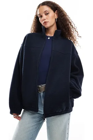 Weekday Lea - og oversized top i plys med lynlås