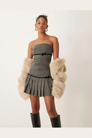 ASOS Bandeau-top med bånddetaljer og - Del af sæt-Multifarvet