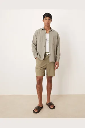 ASOS Brune oversized shorts med vaffeltekstur