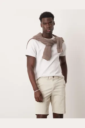 SELECTED Cremehvide chino-shorts i slim fit
