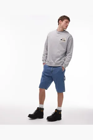 Caterpillar WWR - Blå tømrershorts i denim