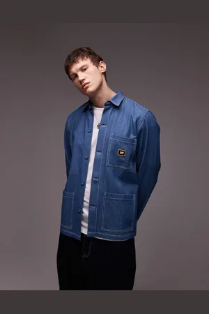 Caterpillar WWR - Blå arbejdsjakke i denim