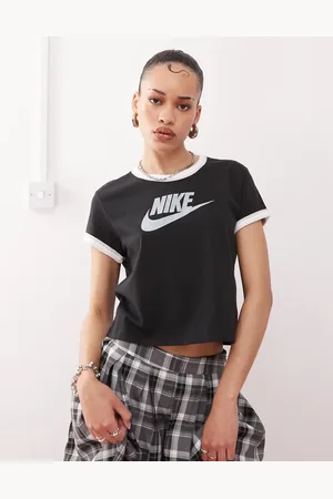 Nike Baby-T-shirt med hvidt kontrastlogo og -kanter i vintage-stil