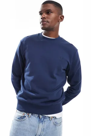 Fred Perry Marineblå sweatshirt med rund hals