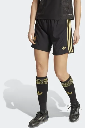adidas Mexico 25 - Sorte shorts med guldfarvede detaljer