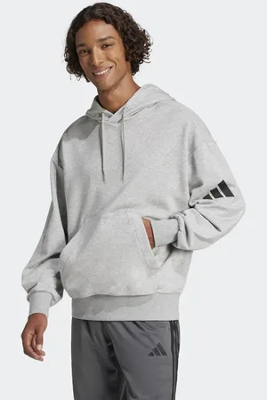 adidas Essentials - og løstsiddende hættetrøje i french terry med logo med 3 striber