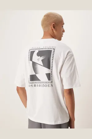 SELECTED Oversized T-shirt med print på ryggen