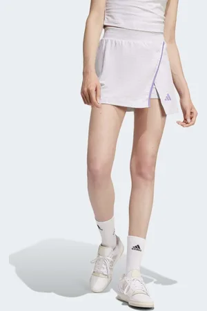 adidas Essentials - Color Pop - Lysegrå og meleret skort i bomuld