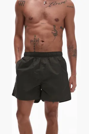 ARKET Mørkegrønne badeshorts med tern i ripstop