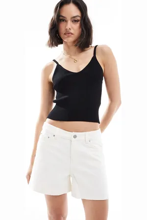 JJXX Råhvide mom-shorts i denim