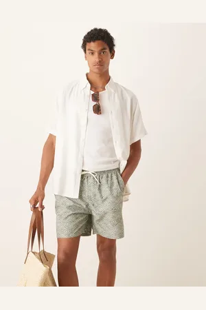 SELECTED Grønne badeshorts med print