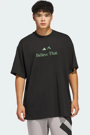adidas Anthony Edwards - Sort T-shirt med grønt 