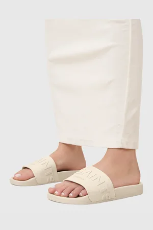 AllSaints Biggy - Hvide sliders i gummi
