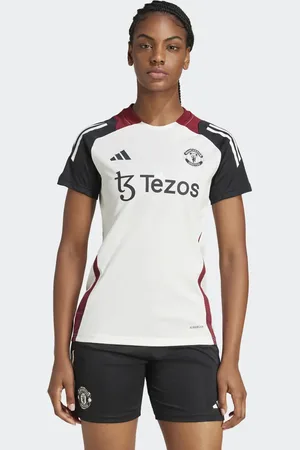 adidas Manchester United Tiro 24 - Råhvid træningstrøje med sorte detaljer