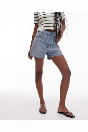 ARKET Stive denimshorts med mellemhøj talje og fem lommer i blå mellemvask