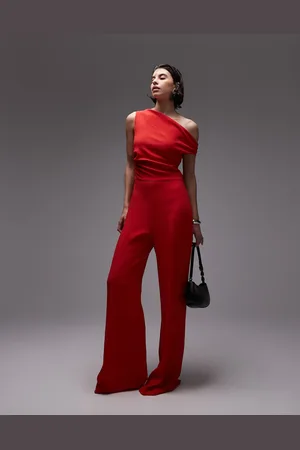 MANGO Rødt offshoulder-jumpsuit