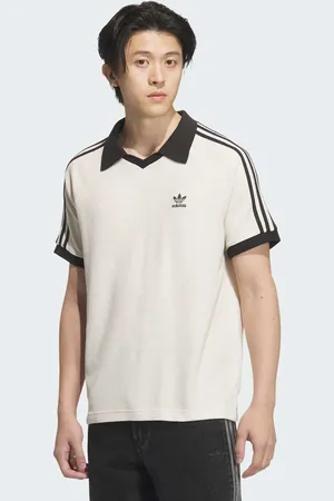 adidas Hvid, kortærmet og vaflet poloskjorte