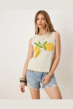ASOS Strikket tanktop med citronprint