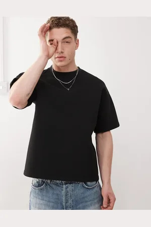 Weekday Premium - T-shirt i scubamateriale med firkantet pasform