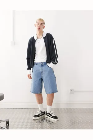 Vans Drill - Vasket blå løstsiddende arbejdsshorts i denim