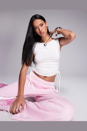 ASOS Tætsiddende tanktop med rynker og løbesnorsdetalje