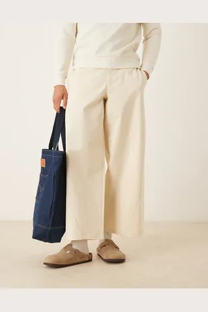 ASOS Ecrufarvede hestesko-bukser i twill-Grøn